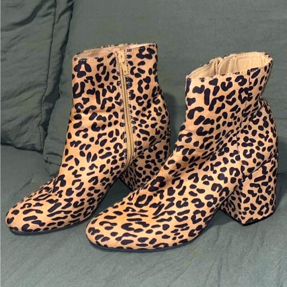 Leopard booties